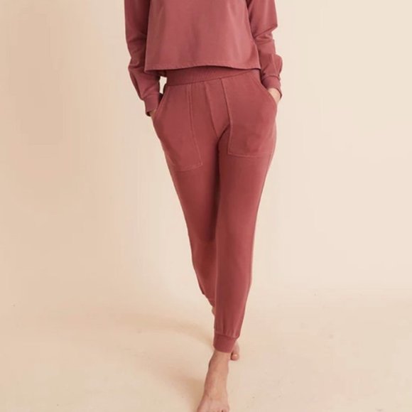 Marine Layer Sammi Red Ochre Jogger Sweatpants - Picture 2 of 6